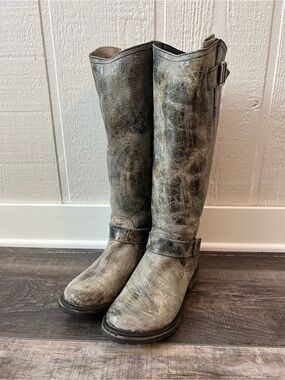 Freebird by Steven Gray Distressed Tall Leather Riding Boots